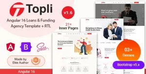 Topli - Loans Funding & Finance Agency Angular 16 Template