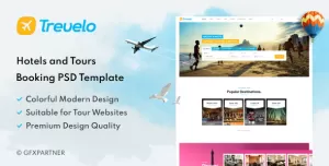 Trevelo – Hotels & Tours Booking PSD Template