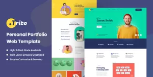 Trito - Personal Portfolio Website XD Template