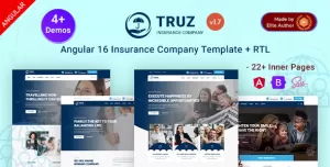 Truz - Insurance Company Angular 16 Template