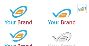 V-B-or-V O B-Creative-Logo-Design-Template-Vector-Bundle 4