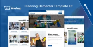 Washup- Cleaning Services Elementor Template Kit