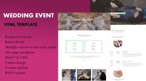 Wedding Event - HTML TEMPLATE