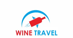 Wine travel logo template