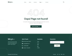 Wryter - Content Copywriting Services Elementor Template Kit