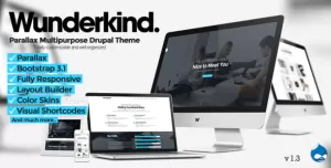 Wunderkind - One Page Parallax Drupal 7 & 10 Theme