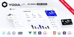 Yoda - Bootstrap 5 HTML, Vue, React Admin Dashboard Template