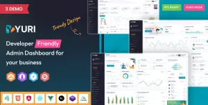 Yuri- HTML, React, Angular,Django,Vue Nuxt & Next Js Admin Dashboard Template