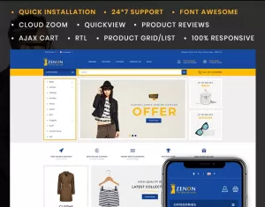 Zenon Fashion Store OpenCart Template - TemplateMonster