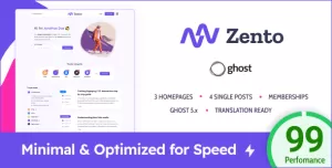 Zento - Modern & Lightweight Blog for Ghost